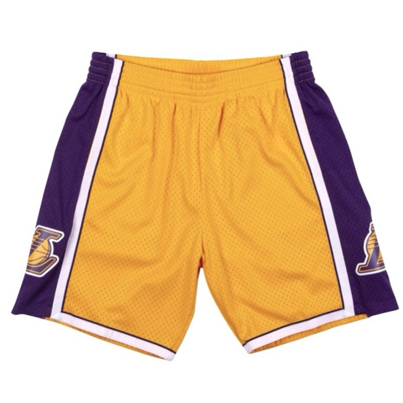 BORDIR IMPORT CELANA BASKET OLAHRAGA LAKERS KUNING 2000’S