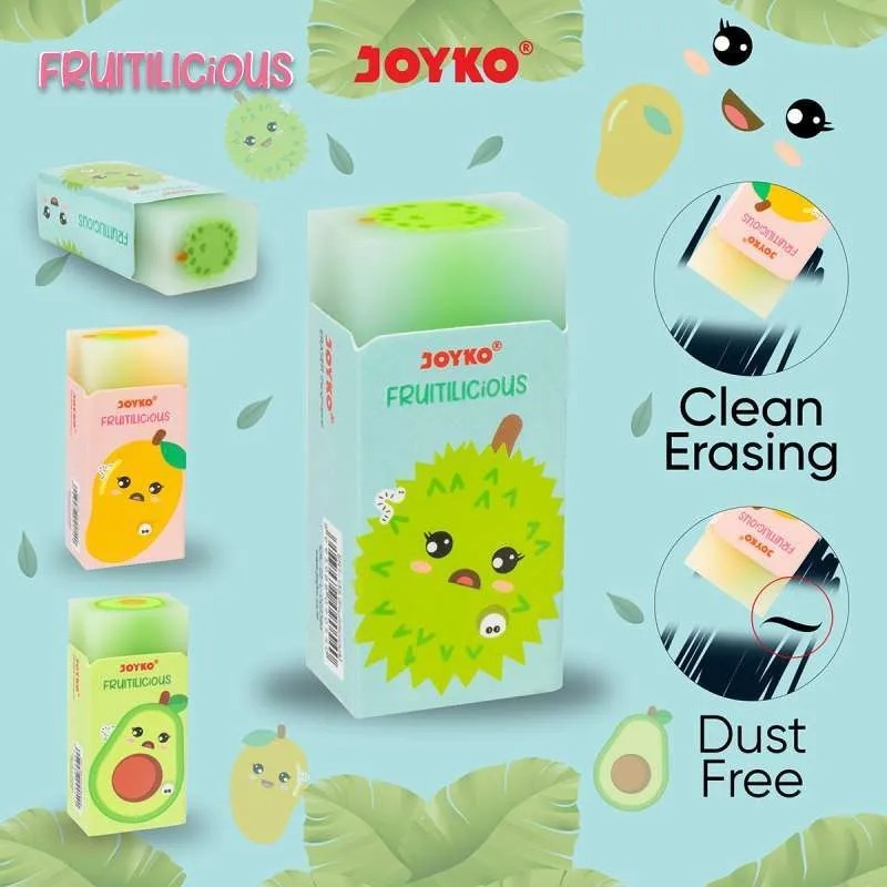 

JOYKO ERASER ERT-135 (FRUITLICIOUS) | Penghapus Eraser Joyko ERT-135 Fruitilicious Setip Stip / Rekomendasi | MITRA ABADI KATALOG