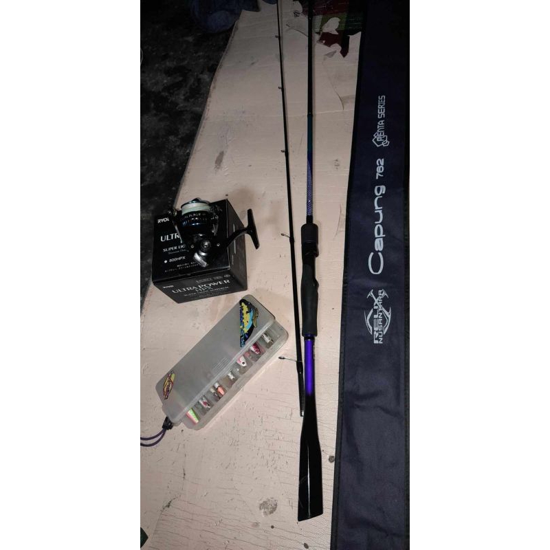 joran capung 762 /reel ryobi up 1000