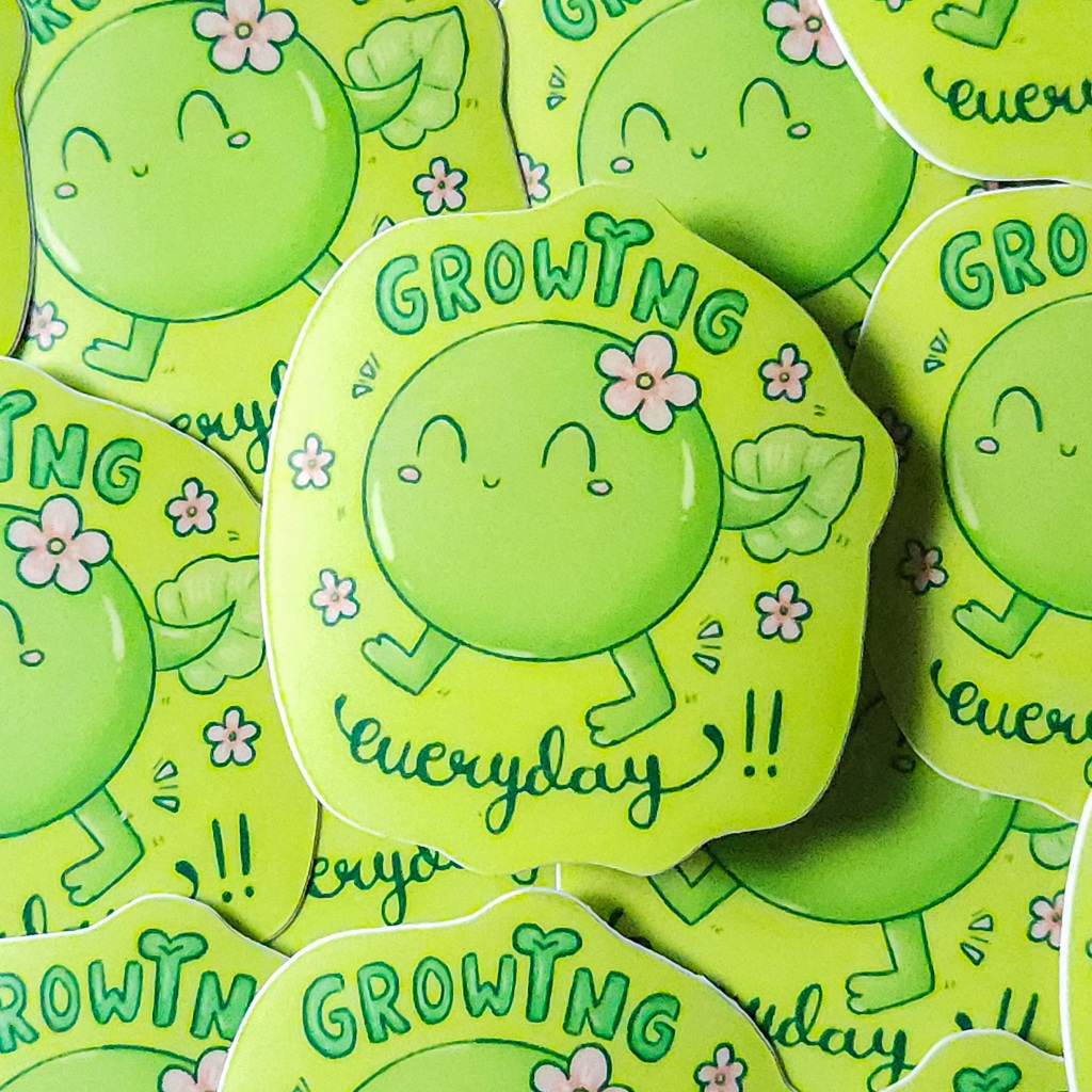 

Growing Everyday Tadpole Affirmation Die Cut Sticker