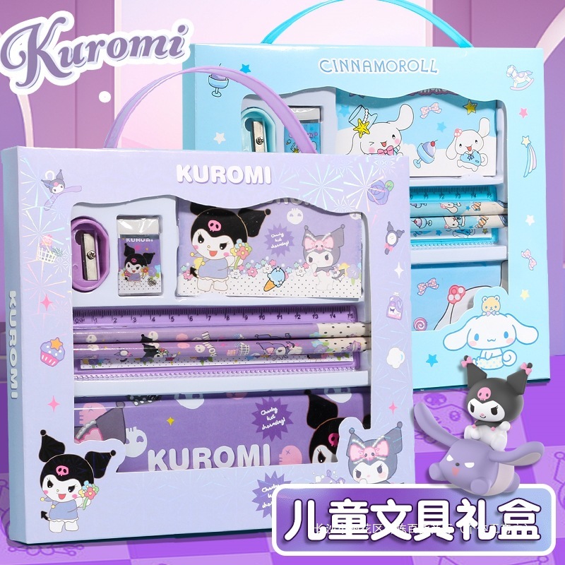 

{Sanrio} Set Alat Tulis Super Lengkap Lucu dan Unik Katakter Sanrio Kuromi/Melody