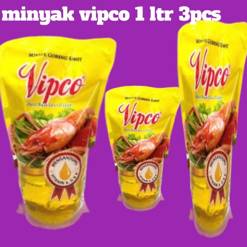 

minyak goreng vipco 1ltr 3pcs