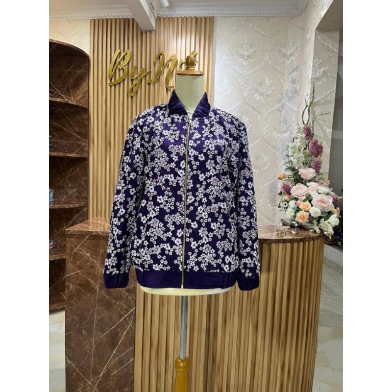 bomber tulle bordir sakura