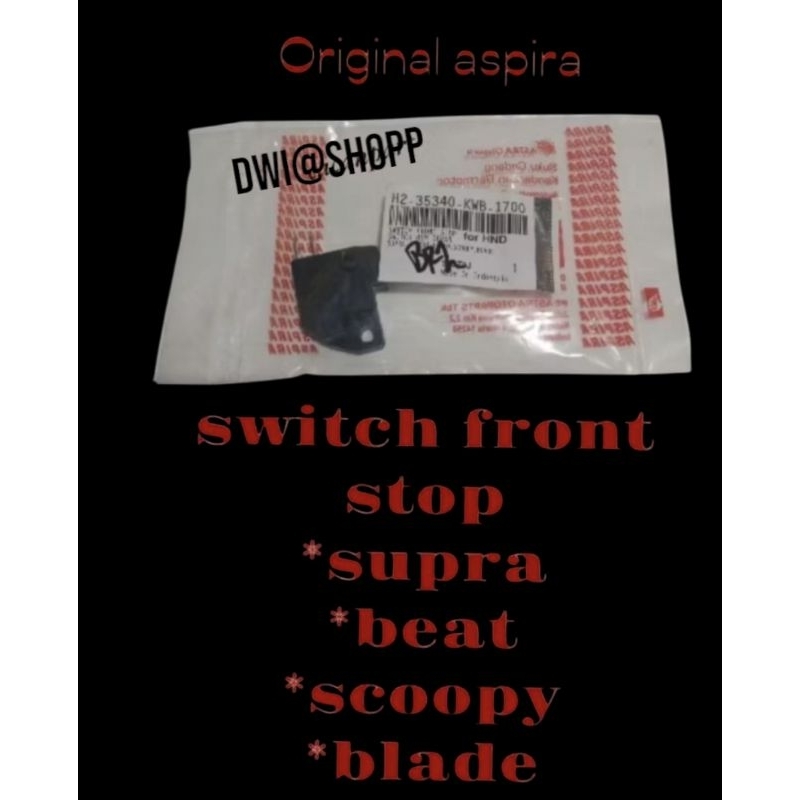 SWITCH REM DEPAN/KANAN HONDA SUPRA/BEAT/SCOOPY VARIO 125 150 /BLADE ORIGINAL ASPIRA