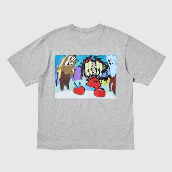 Kaos Uniqlo X Spongebob Cactus Plant Flea Market - Misty |  Tee T-Shirt UT 2025 Kode 04 - Misty
