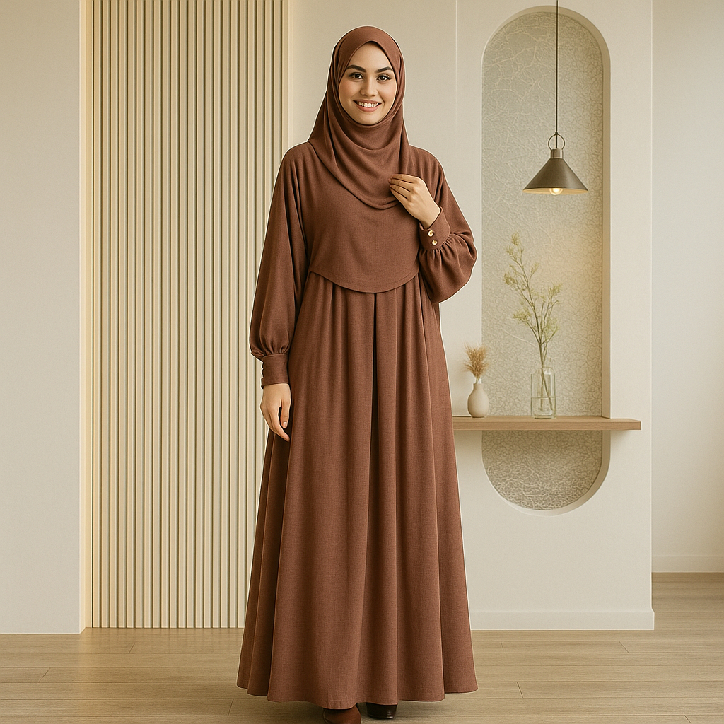 HASH Gamis Set Syar'i Modern Jilbab Panjang Terbaru 2025