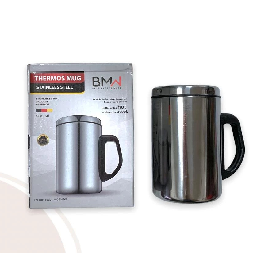 GELAS MUG 500 ML STAINLESS STEEL gelas tahan air panas/dingin termos mug gelas termos