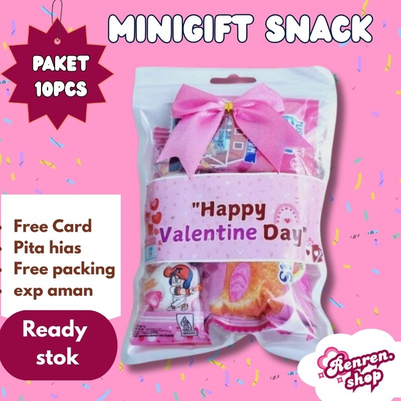 

Paket 10 pcs - Mini gift snack hampers snack murah (PINK)