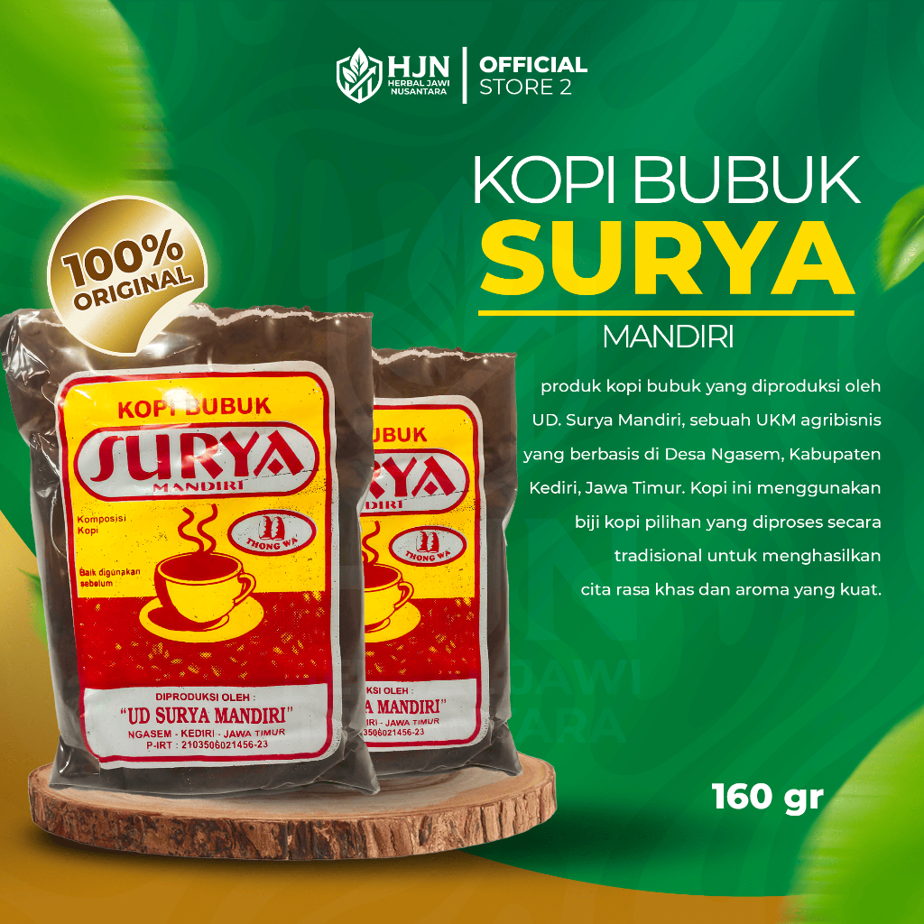 

Kopi Bubuk Surya 160gr | kopi bubuk | Kopi Bubuk Laris | Kopi Bubuk murah | Produsen Kopi Kediri | KOPI BUBUK KEDIRI