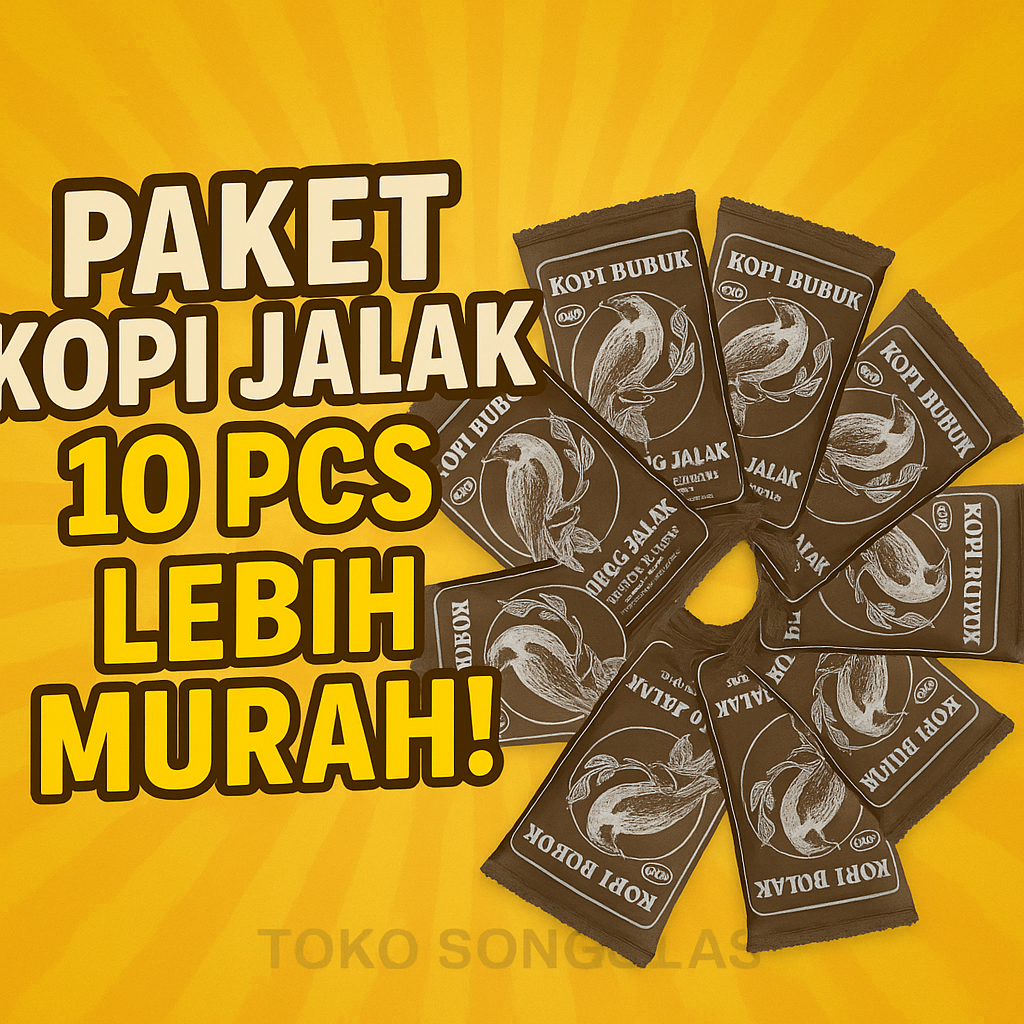 

Paket 10 PCS Kopi Bubuk Cap Burung Jalak - Kopi Bubuk Tradisional Khas Malang ( JAWA TIMUR )