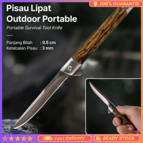 Pisau Lipat Outdoor DMS Portable Knife Survival Tool - M390