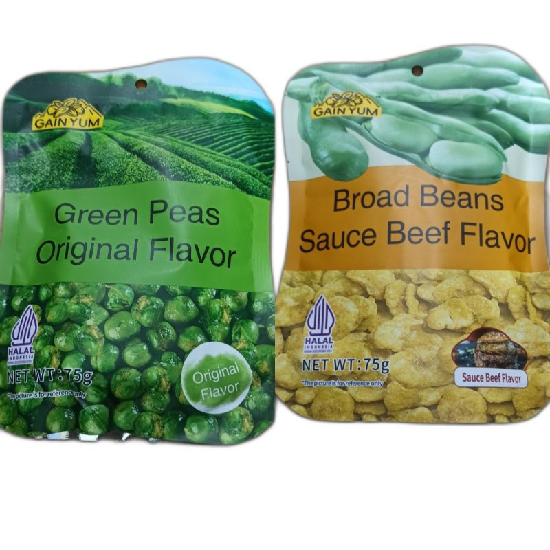 

Gain Yum Green Peas Original / Gain Yum Broad Beans BBQ Kacang Polong 75g