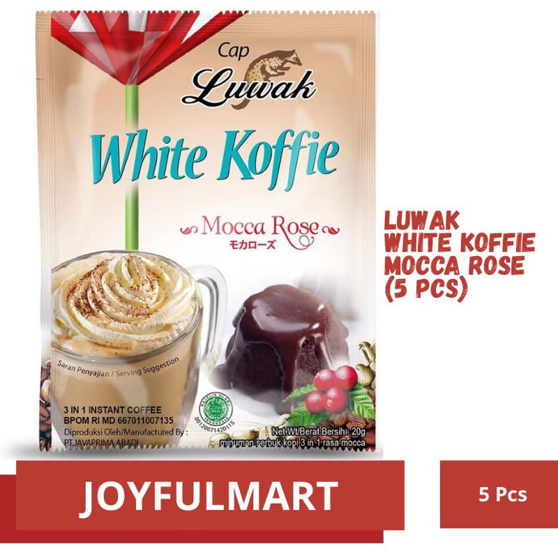 

Luwak white coffe mocca rose isi 5 pcs