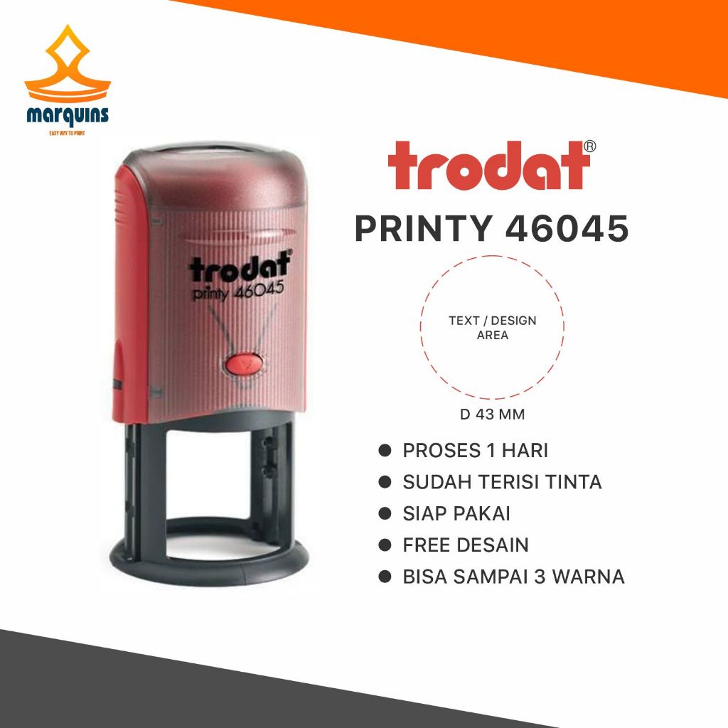 

Stempel Otomatis Trodat Bulat 46045 | Stempel Nama/Alamat | Stempel Cocok Untuk Usaha | Kualitas Premium