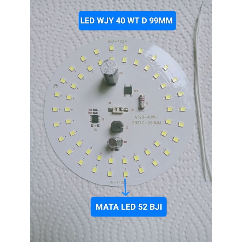 PCB LED AC WJY 40 WT NYALA PUTIH SUPER TERANG