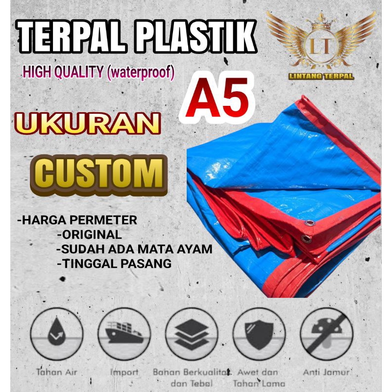 TERPAL PLASTIK KETEBALAN A5 UKURAN KUSTUM