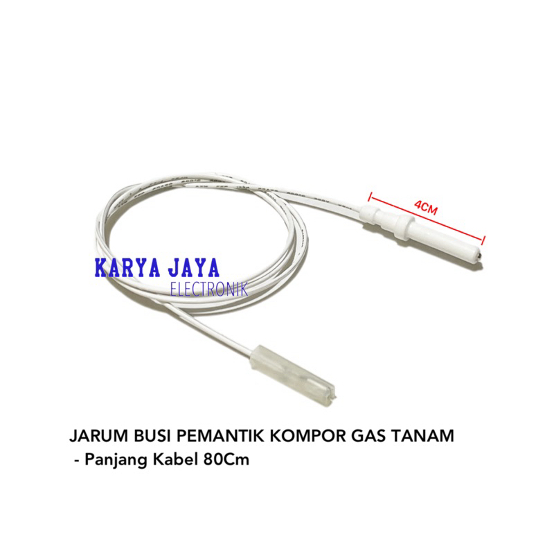 Jarum Busi Pemantik Kompor Gas Tanam 80 Cm / Busi Pemantik Kompor Tanam + Kabel