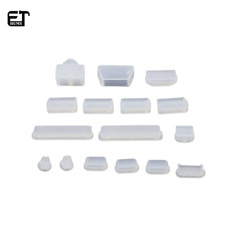 Laptop Dust Plug Cover USB HDMI VGA AUX Silicone 16 PCS