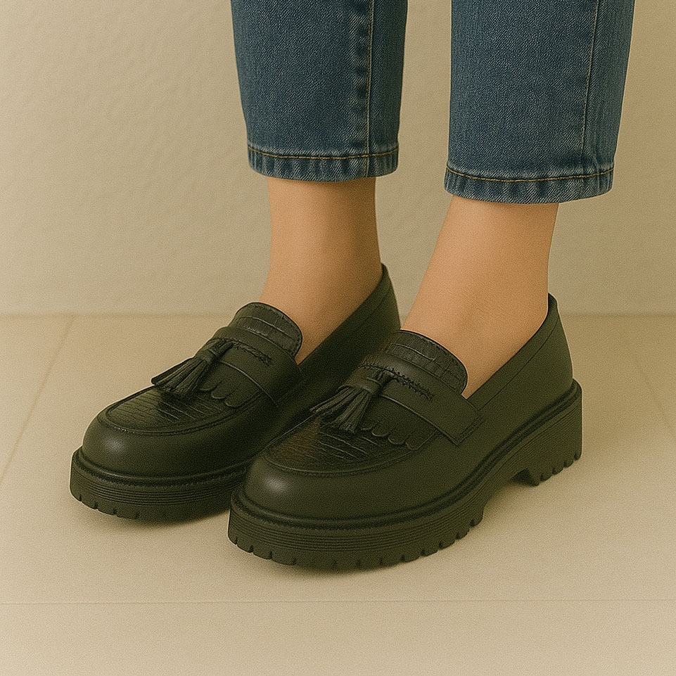 Loafers Klasik Big Size 45,44,43,42,41,40 Sepatu Wanita Jumbo Docmart Casual Mary Janes