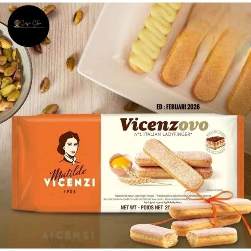 

Lady Finger Vicenzovo 200gr Biskuit Tiramisu Import Italy Halal