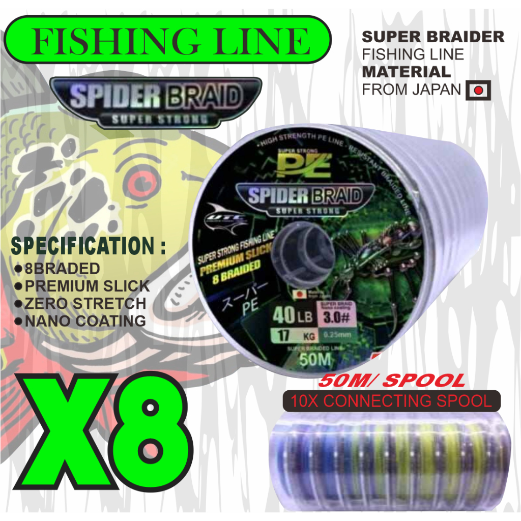 BENANG PE X8 SPIDER BRAIDE 50M