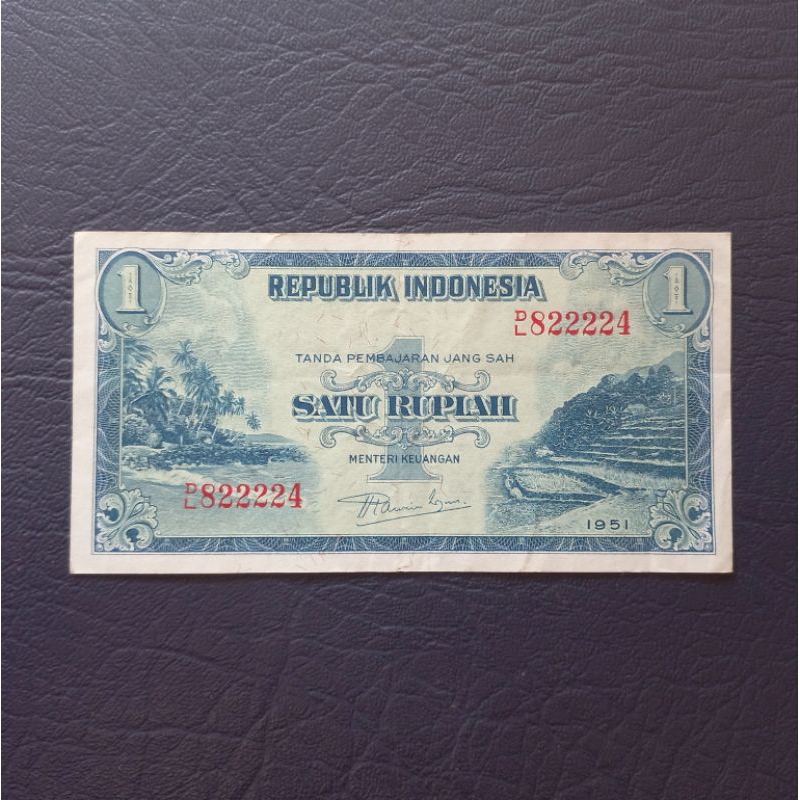 Uang  kertas  1 rupiah seri pemandangan tahun 1951