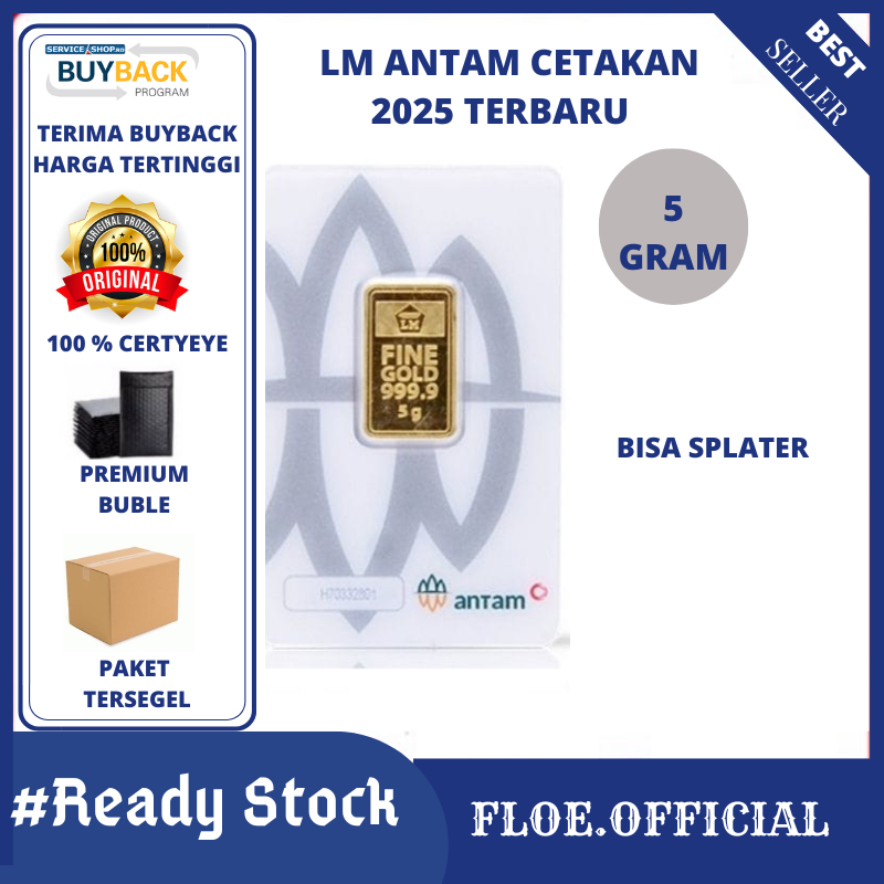 LM EMAS ANTAM 5 Gram, LOGAM MULIA TERBARU