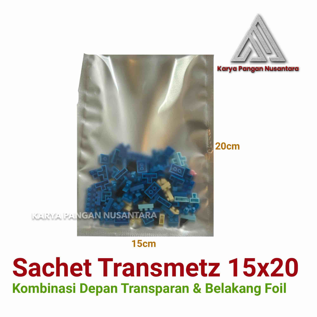 SACHET BAG TRANZMET PLASTIK KEMASAN SACHET SASET KOMBINASI TRANSPARAN FOIL NON ZIPLOCK PER PCS