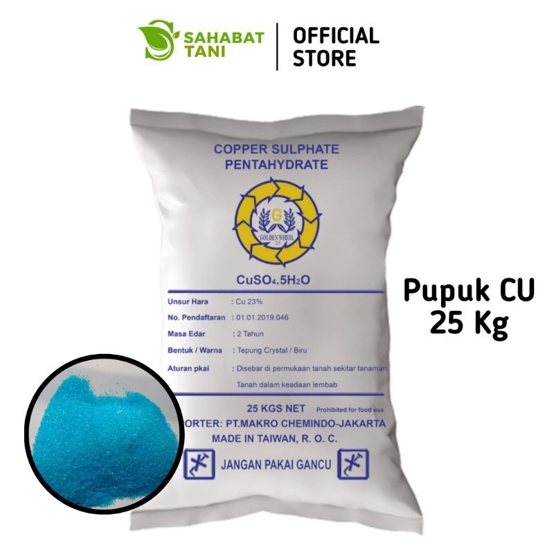 Pupuk Mikro CU Terusi Copper Sulphate CuSO4 25 Kg