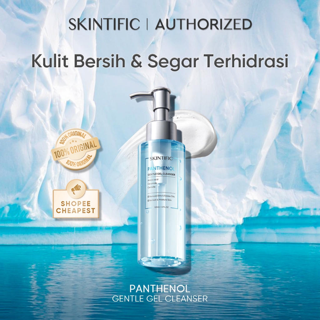 NEW!!! [SKINTIFIC AUTHORIZED] Panthenol Gentle Gel Cleanser 120ml Facial Wash Acnes Face Wash Sabun