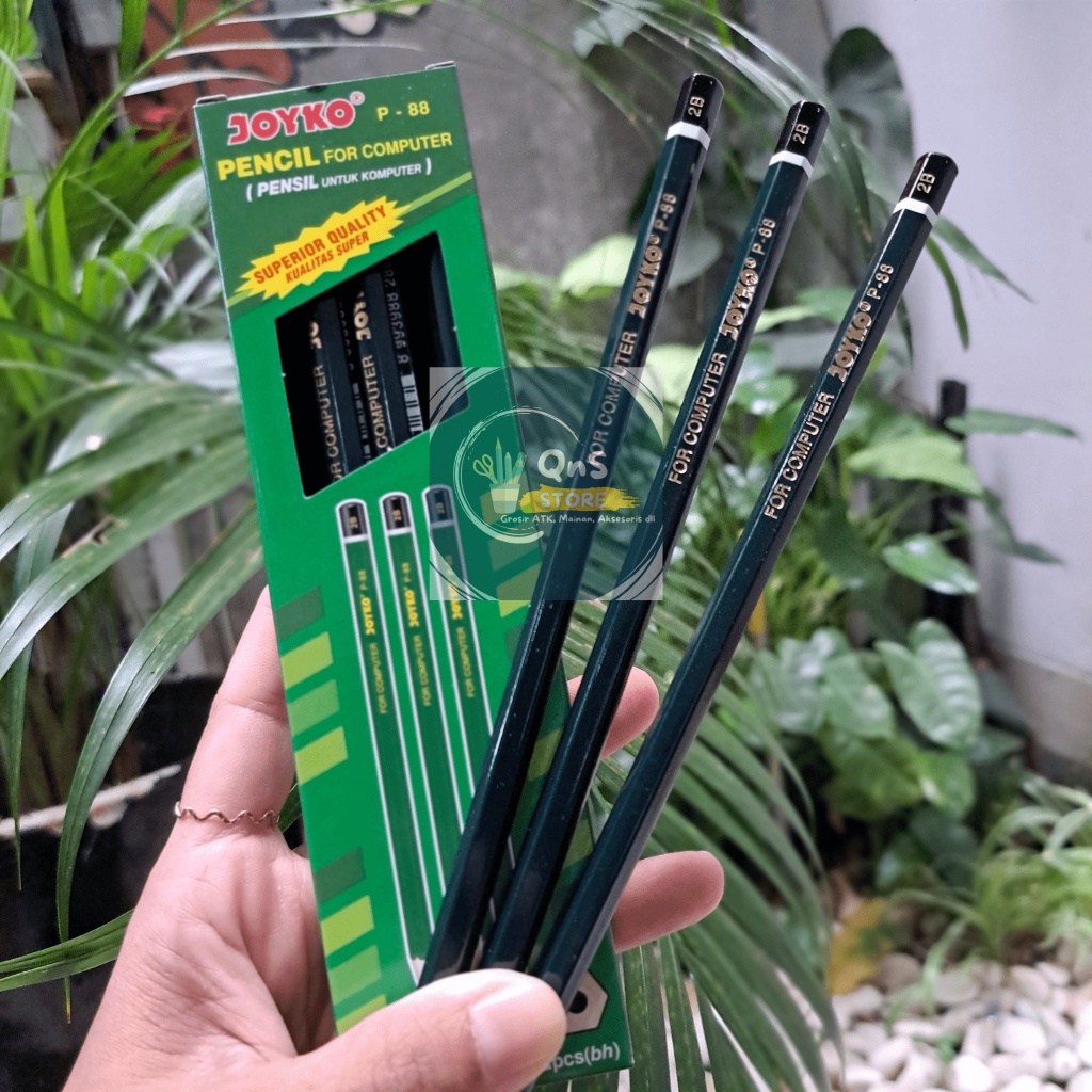 

Pensil Joyko 2B / Pensil Kayu / Pensil Hexagonal Grip / Pencil Joyko P-8126 2B 1 Box 12 Pcs