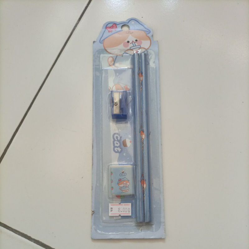 

set pencil penghapus rautan
