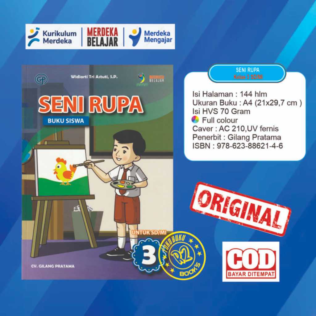 

buku seni rupa kelas 3 SD/MI kurikulum merdeka
