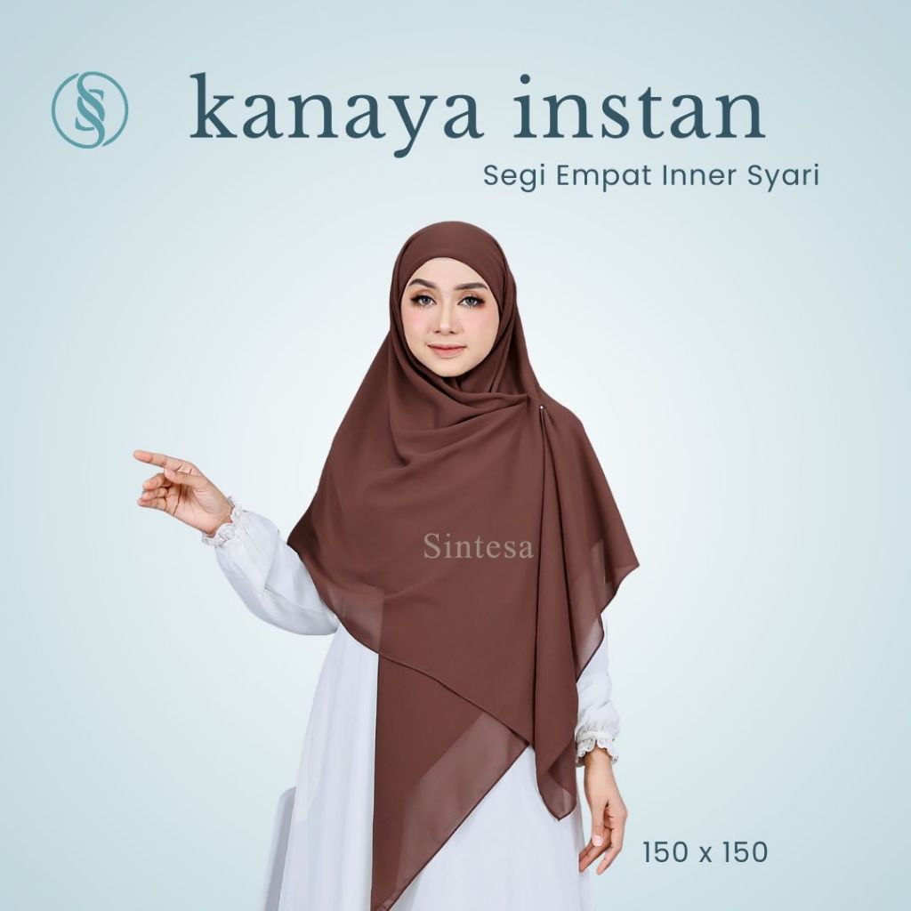 Jilbab Instan Segi Empat Inner Syari Ceruty Hijab Instan Jumbo Denada 150x150