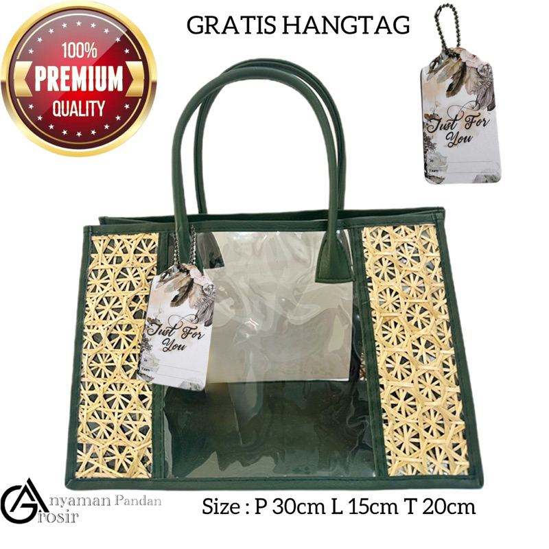 

Tas hampers MIKA MIX BAMBU Uk 30 BESAR GRATIS HANGTAG tas parcel anyaman goodiebag souvenir gift lebaran