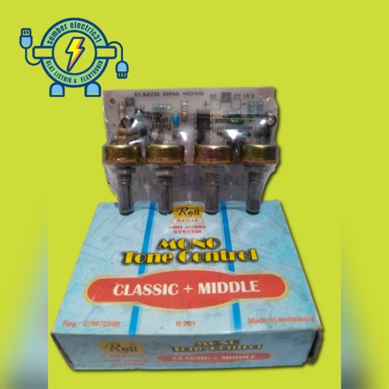 KIT TONE CONTROL MONO CLASSIC + MIDLE 4 POT