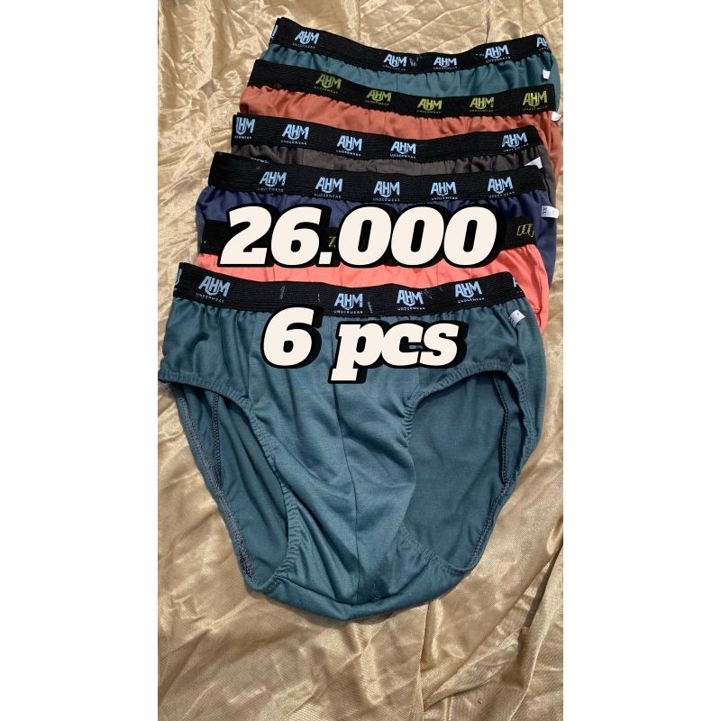 6 PCS CELANA DALAM PRIA KATUN MURAH