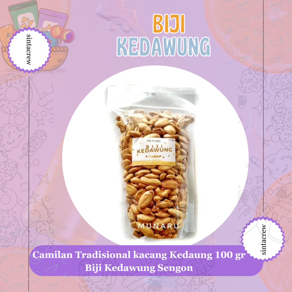 

[FREE BUBBLE WRAP] Camilan Tradisional kacang Kedaung 100 gr Biji Kedawung Sengon