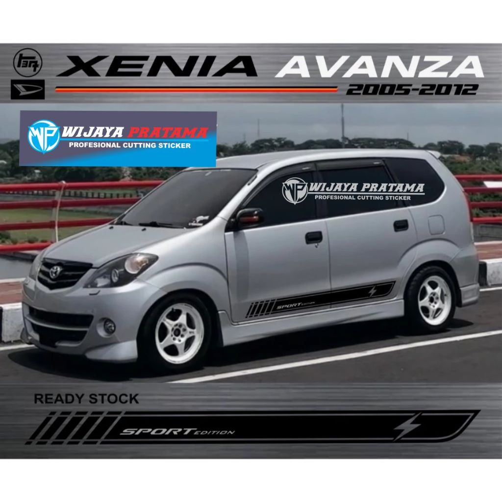 STICKER STIKER TOYOTA AVANZA STICKER LIST BODY SAMPING MOBIL AVANZA