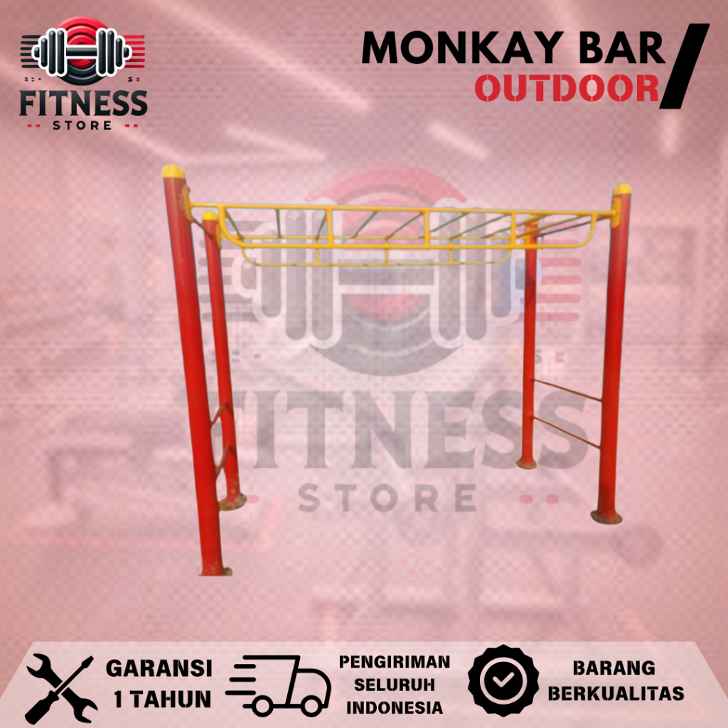 Alat fitness outdoor Monkey Bar - Alat Fitnes Taman, Alat Olahraga Taman
