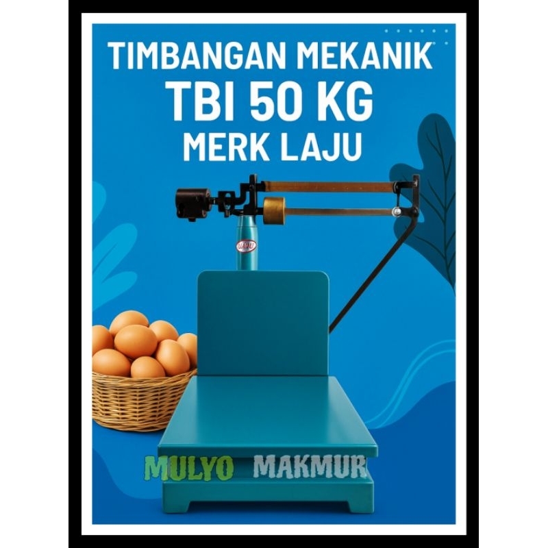 TIMBANGAN MEKANIK / MANUAL TBI 50KG MERK LAJU