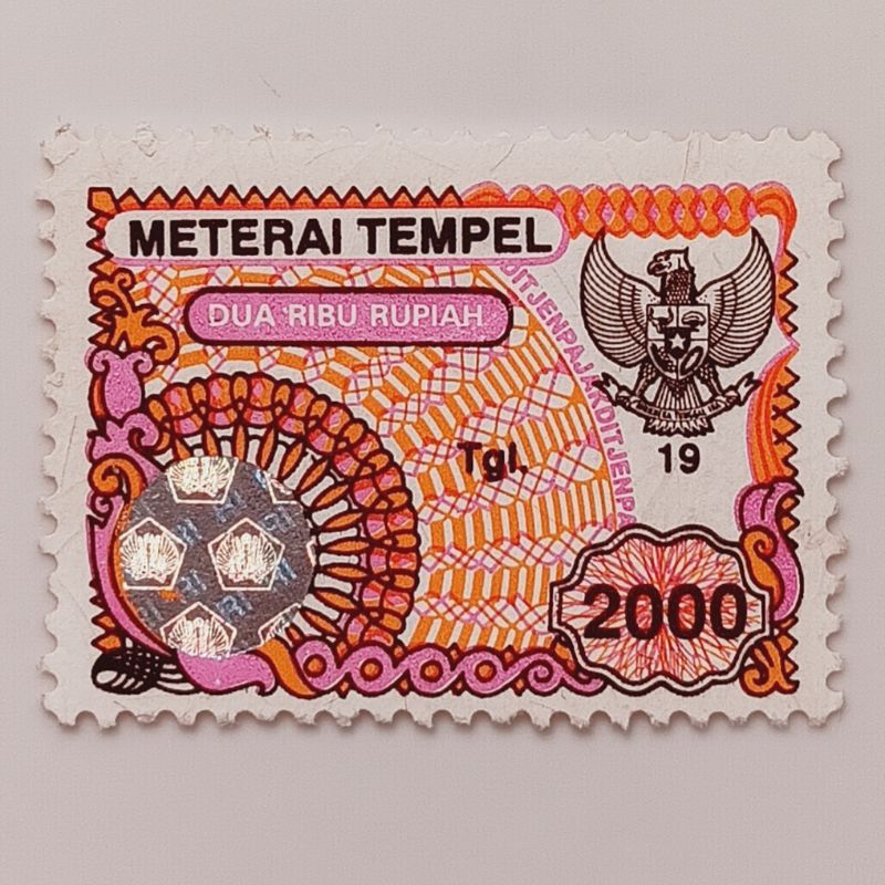

Materai Meterai Tempel Tahun 1996 - 1999 2.000 rupiah Mint
