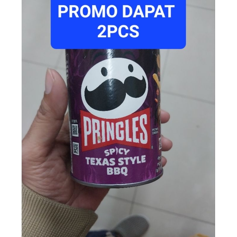 

PRINGLES 42 GRAM SPICY TEXAS BARBEQUE SNACK KENTANG TIPIS PROMO DAPAT 2 PCS