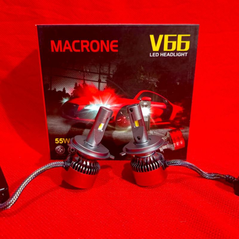 Lampu LED Macrone V66 H4 - LED Macrone V66 Macrone 55 Watt