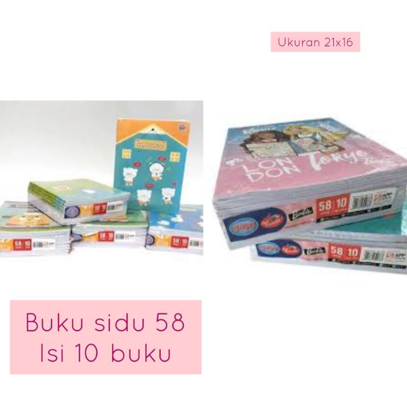 

Buku Tulis Sidu 58 Lembar Buku Sinar Dunia 58 per pak