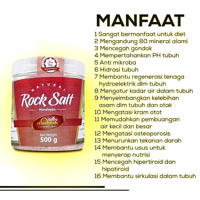 

Garam Himalaya 500gr Pink Salt Rock Salt washfah