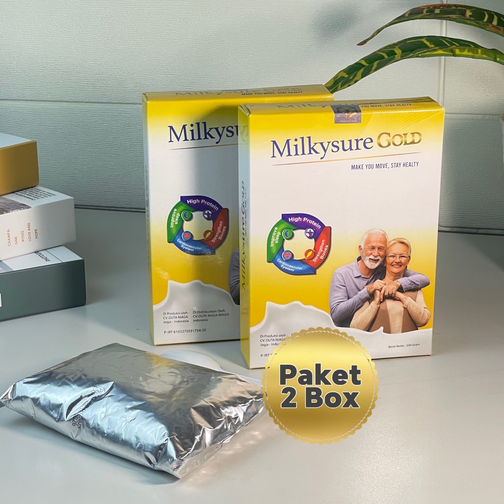 

MilkySure Gold Susu Kesehatan Tulang dan Sendi Osteoporosis PAKET 2 BOX