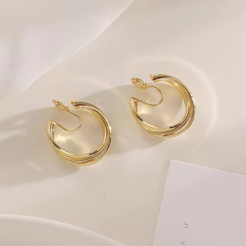 Anting-Anting Yang Indah Dan Serbaguna/Jepitan Telinga Tanpa Tindik/Jepitan Telinga Berlapis Emas