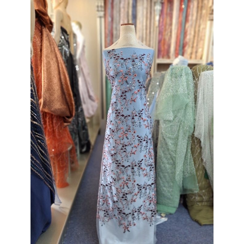 tulle bordir bunga kenzo -lafemmetextile