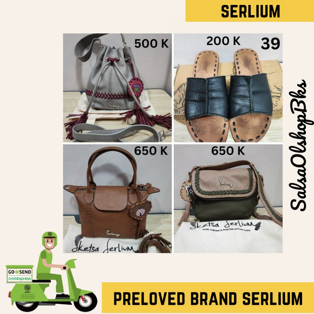 Tas Serlium Tas Kulit Sapi Asli - Preloved Serlium